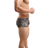 Leopard Print Boxer Pants Low Waist Large Size Men's Boxers