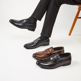 Men's Leather Summer British Style Simple Business Leather Shoes