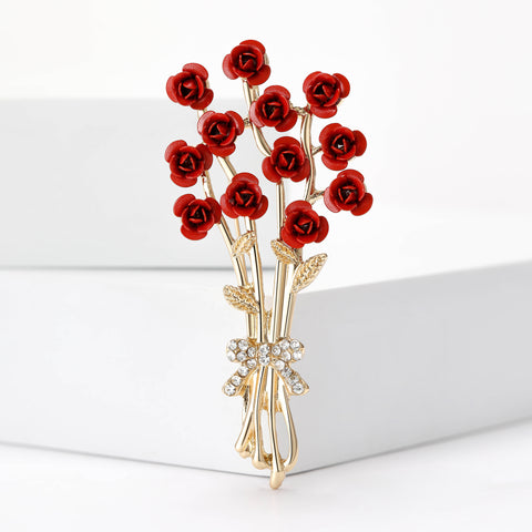 Wedding Series Enamel Oil-spot Glaze Flowers Brooch