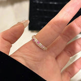 Fashion Silver Micro-inlaid Zircon Ring Women