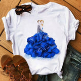 Super Popular Fashion Petal Skirt Girl Printed T-shirt