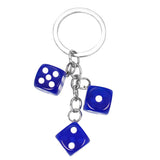 Creative Resin Dice Shape Keychain Pendant Portable Bag Pen Accessories