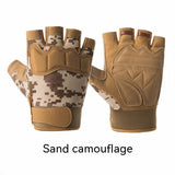 Men's And Women's Camouflage Short Finger Outdoor Sports Motorcycle Riding Gloves