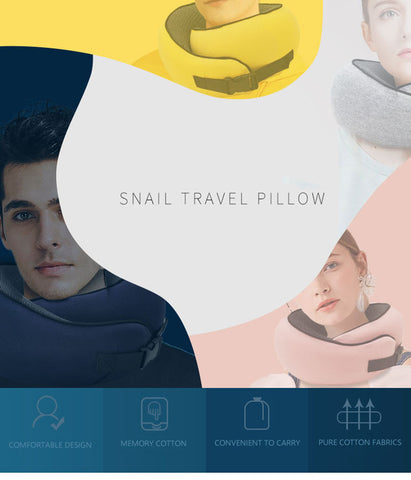 Travel Neck Pillow Non-Deformed Airplane Pillow Travel Neck Cushion Durable U-Shaped Travel Memory Cotton Nap Neck Pillow