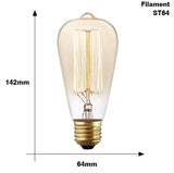 Edison Bulb E27 220V 40W ST64 A19 T45 G80 G95 G125 Incandescent filament bulb lighting Retro Edison Light Bulb