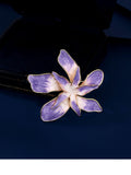 Purple Flower Brooch Elegant Pin Clothes Accessories