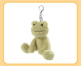 Frog Schoolbag Pendant Keychain Cute Plush Doll