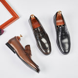 Men's Leather Summer British Style Simple Business Leather Shoes