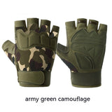 Men's And Women's Camouflage Short Finger Outdoor Sports Motorcycle Riding Gloves