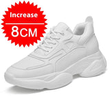 Invisibly Heightened Shoes 10CM White Shoes Heightened Sneakers