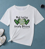 Women's Simple Fashion Letters Retro Short Sleeve