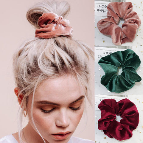 Flannel Hair Tie Hair Rope Amazon Velvet Fashion Ponytail Hair Accessories