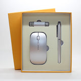 Factory direct businessthin wireless mouse + mobile U disk + pen three pieces of office gift custom-made LOGO - UNBEATABLE STORE