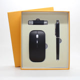 Factory direct businessthin wireless mouse + mobile U disk + pen three pieces of office gift custom-made LOGO - UNBEATABLE STORE