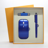 Factory direct businessthin wireless mouse + mobile U disk + pen three pieces of office gift custom-made LOGO - UNBEATABLE STORE