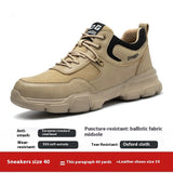 Labor Protection Shoes For Men Anti Smashing And Anti Piercing, All Season Safety Steel Head