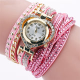 Ladies Round Diamond Love Dial Bracelet Watch