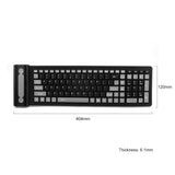 2.4G Wireless Mute Waterproof Folding Silicone Soft 107 Keyboard