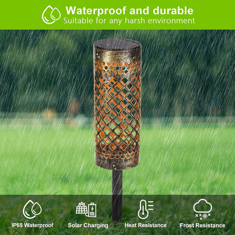 Metal Solar-powered Lawn Lamps Courtyard Decorative Waterproof