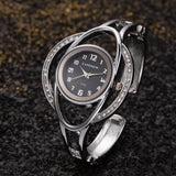 Fashion Temperament Ladies  Buckle Steel Band Quartz Bracelet