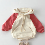 Hooded Sweater With Contrast Sleeves For Infants And Children