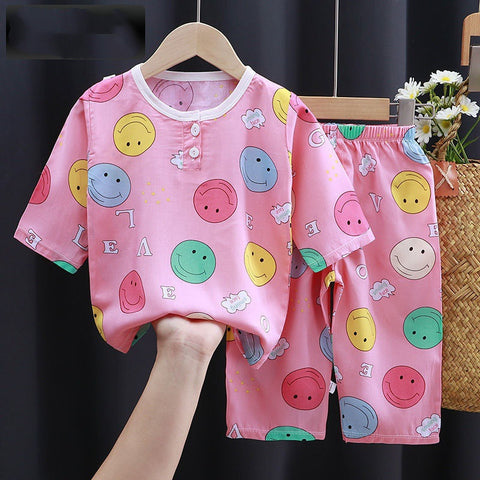 Summer Clothes Cotton Silk Air-conditioning Clothes Baby Clothes