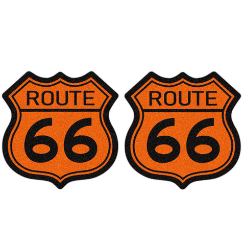 Antique Motorcycle No.66 Highway Waterproof Sticker