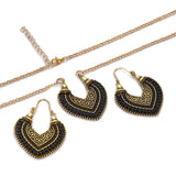 Colored Rope Winding Earrings Necklace Two-piece Set