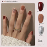 Women's Three-color 2024 New Ice Jelly Nude Color Gel Nail Polish Suit