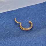 G23 Stainless Steel High-grade Piercing Jewelry Zircon Nose Ring