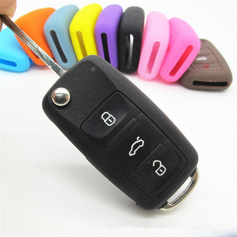 Silicone car key case