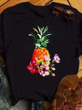 Female T-shirt Fashion Pineapple Print Top