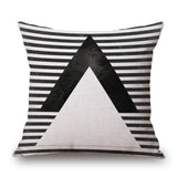 Black and White impression painting pillow case