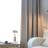 Plain cotton and linen curtains