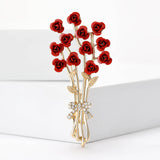 Wedding Series Enamel Oil-spot Glaze Flowers Brooch