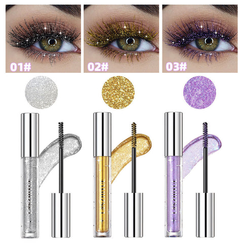 Cross-border Makeup Christmas Stage Nightclub Thick Curl Waterproof Not Smudge Shiny Color Mascara