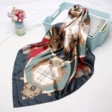 Women's Vintage Printed Silk Scarf