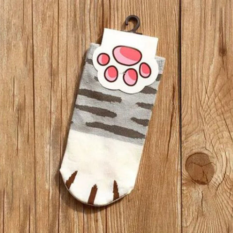 Fashion Cartoon Cat's Paw Boat Socks