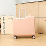 Children's Luggage Riding Trolley Case Mute Universal Wheel Boarding Bag