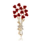 Wedding Series Enamel Oil-spot Glaze Flowers Brooch