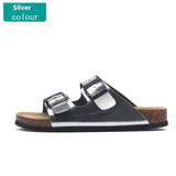 Buckle Flat Cork Slippers Summer Same Beach Buckle Sandals