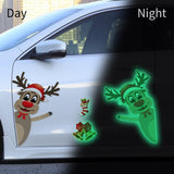 Christmas Elk Bell Magnetic Luminous Reflective Bumper Stickers