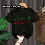 Fashionable Christmas New Santa Claus Elk Children's T-shirt