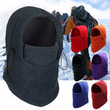 Windproof Hat With Mask Unisex Ski Hat Mens Winter Fleece Wrapped Warm Hat