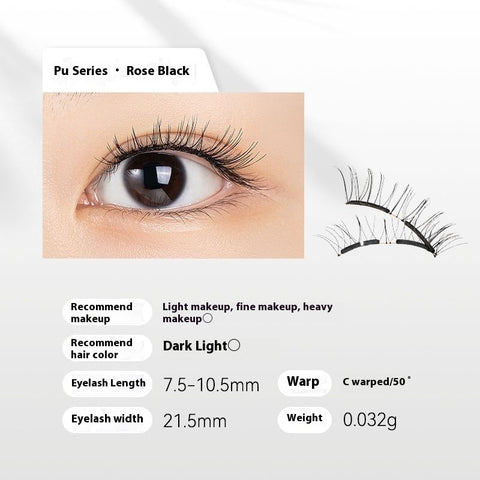 Magnetic Eyelashes Thick Zero Glue Long C Curved Eyelashes