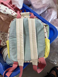 New Cotton Canvas Dopamine Strawberry Multicolor Printing Cute Children Backpack Schoolbag