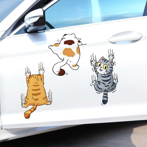 Personalized Cat Cartoon Car Doctor Blade Cover Sticker Suit