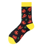 Men's Creative Printed Ocean Series Mid Length Socks