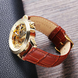 Women's Automatic Mechanical Skin With Transparent Hollowed Out Water Watch