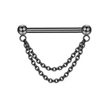 Stainless Steel Nose Chain Insert Double-layer Nose Chain Piercing Jewelry Horseshoe Ring Nose Stud